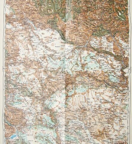Novipazar surroundings Serbia old map 1913
