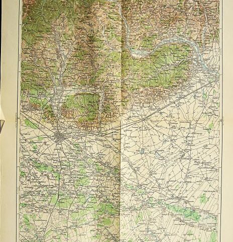 Ploesti surroundings Romania old map 1915