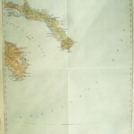 Athos peninsula Chalkidiki Greece old map 1909