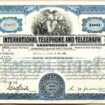 ITT International Telephone and Telegraph 1958 share USA