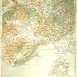 Kavala Thassos surroundings Greece old map 1914
