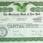 The Merchants Bank of New York share 1982 USA