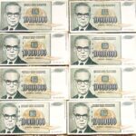 10 million Deset miliona dinar 1993 Belgrad Jugoslavia 8 pcs Lot banknote paper money