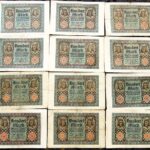 100 Hundert Mark 1920 12 pc Lot banknote paper money