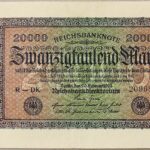 20000 Zwanzigtausend Mark Reichsbanknote Berlin 1923 banknote paper money