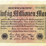 50 Fünfzig Millionen Mark Reichsbanknote 1923 Berlin