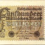 500 Fünfhundert Millionen Mark 1923 Berlin Reichsbanknote