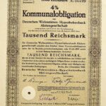 Kommunalobligation 1000 Reichsmark Berlin 1942