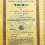 Österreichische Boden Credit Anstalt Pfandbrief 1000 Kronen Wien 1893