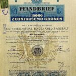 Österreichische Boden Credit Anstalt Pfandbrief 10000 Kronen Wien 1910