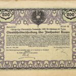 Staatsschuldverschreibung 200 Kronen 1920 Wien