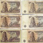1 Leva 1974 Bulgaria Lot 6pcs banknote paper money