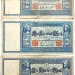 100 Ein Hundert Mark 1909 10 Reichsbanknote Berlin 3 pcs LOT
