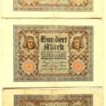 100 Hundert Mark 1920 Berlin 3 pcs Lot Banknote paper money