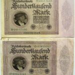 100.000 Hunderttauzend Mark 1923 Reichsbanknote Lot 2 pcs