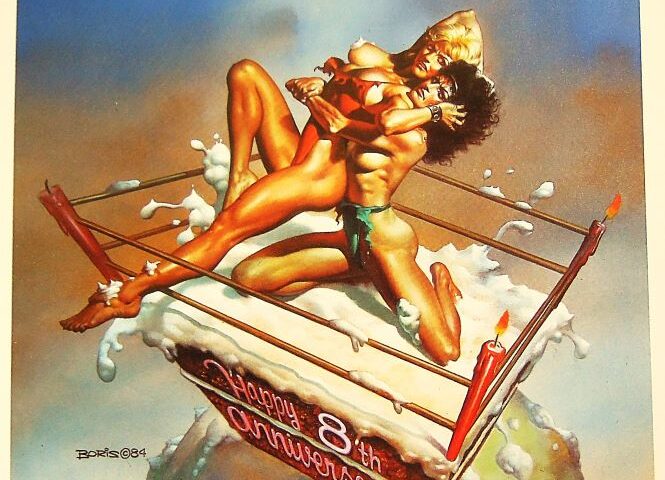 Boris Vallejo Wrestlers mini poster