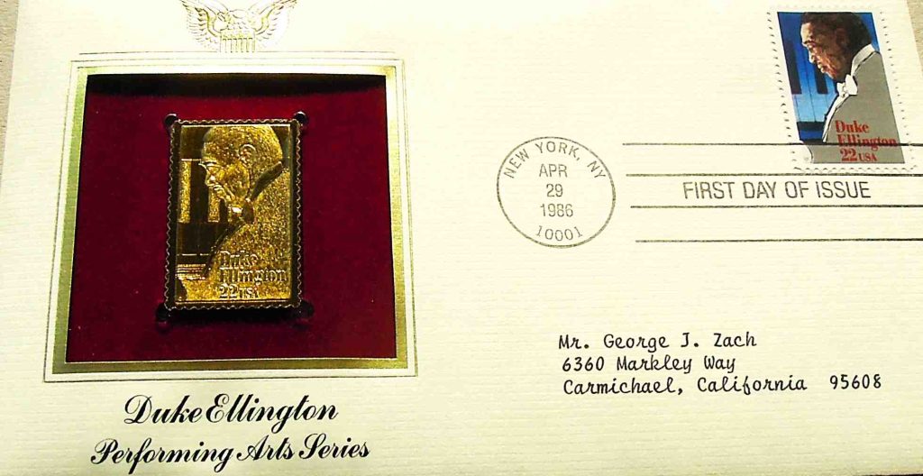 Duke Ellington USA gold stamp