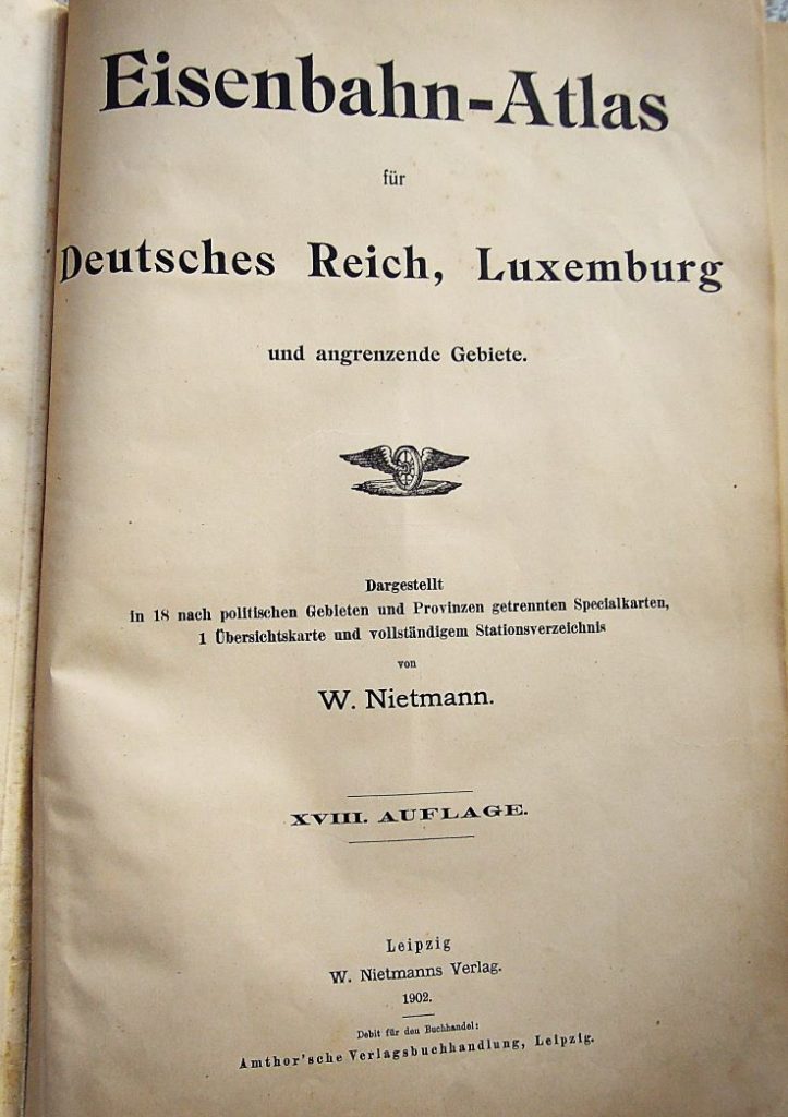 Eisenbahn Atlas Deutsches Reich Luxemburg 1902