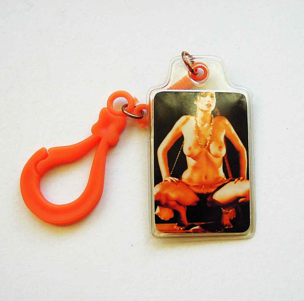 Sexy vintage retro double-sided keychain No 1 
